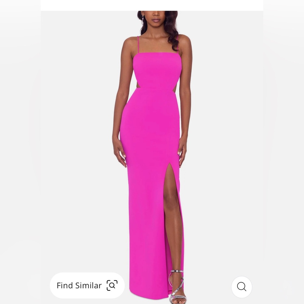 Beautiful Xscape hot pink/magenta gown-dress